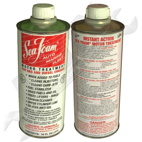 Sea foam motor treatment works to dissolve and clean fuel deposits and sticky residues from gas and diesel injectors, carburetors, and combustion chambers. 2 Cans Of 16oz Sea Foam Motor Engine Treatment Auto Marine ...