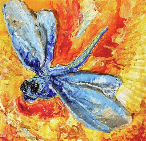 Blue Dragonfly Painting By Paris Wyatt Llanso Fine Art America