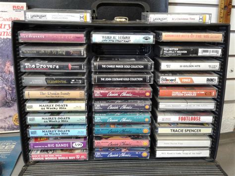 lot detail music cassettes and cases