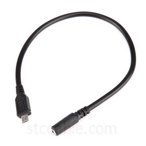 Micro B 5 Pin Male To 3 Pole 35mm Female Jack Audio Cable China Stc