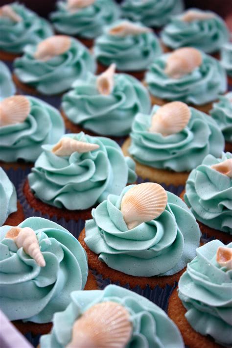Wedding cupcakes that take the cake. Beach and Seashell Cupcakes - All Things Cupcake