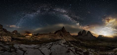 4538443 Panoramas Landscape Nature Cabin Milky Way Italy
