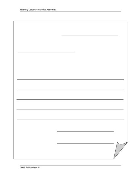 Blank Letter Template For Students Letters