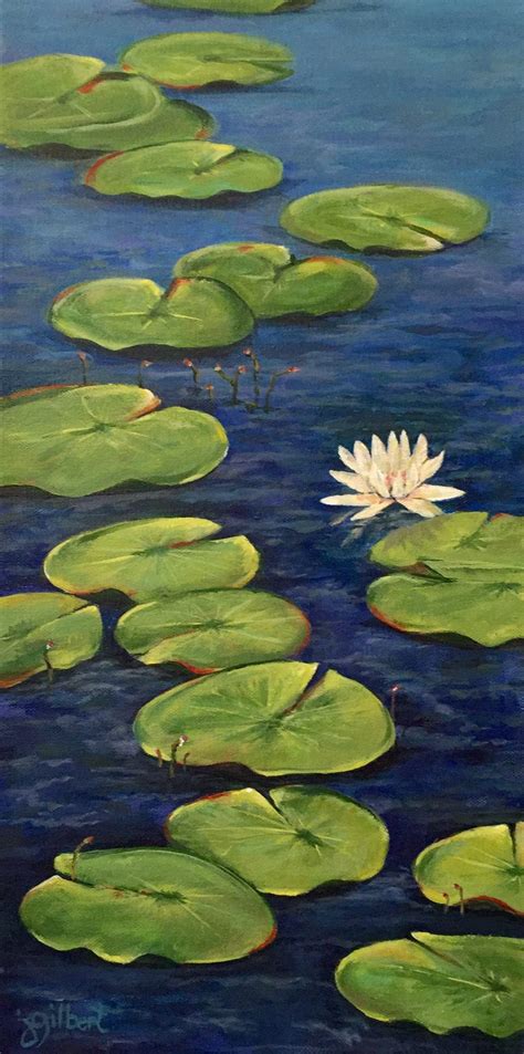 “lily Pads” Landscape Acrylic Painting Indianapolis Art Center Market
