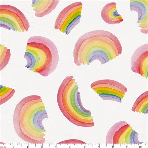 Watercolor Rainbows Fabric By The Yard In 2020 Rainbow Aesthetic