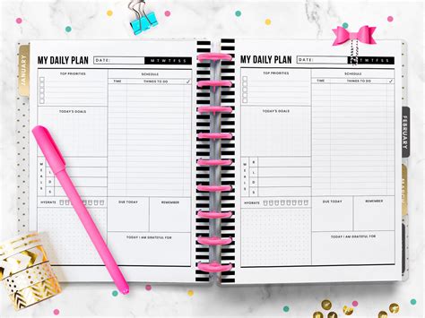 Planner Essentials - Daily, Weekly, Monthly Planner for Happy Planner ...