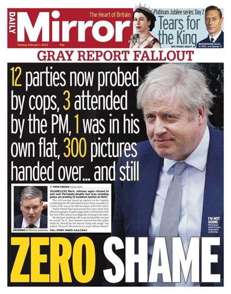daily mirror front page 1st of february 2022 tomorrow s papers today
