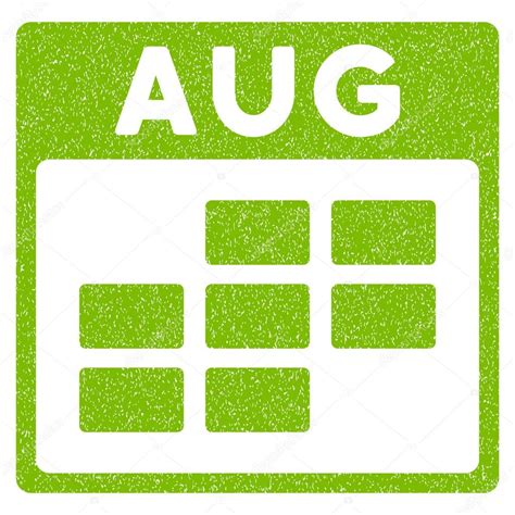 August Calendar Grid Grainy Texture Icon — Stock Vector © Ahasoft