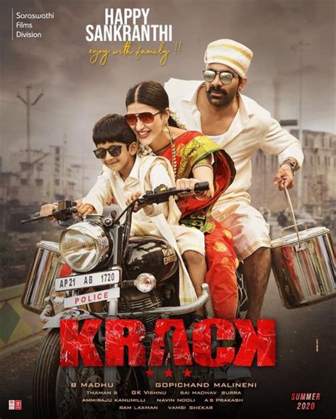 Ram pothineni, nivetha pethuraj, malvika sharma, amritha aiyer. Krack (2021) Telugu Movie