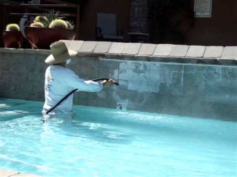 That's why you need these 5 tips on how pressure washers use bead blasting to wipe away calcium scaling on pool tiles. Pool Waterfall Feature Scale Removal Off Tile (Part 2 ...