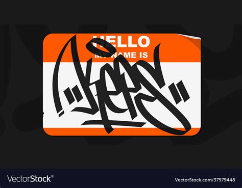 Hello My Name Is Graffiti Sticker