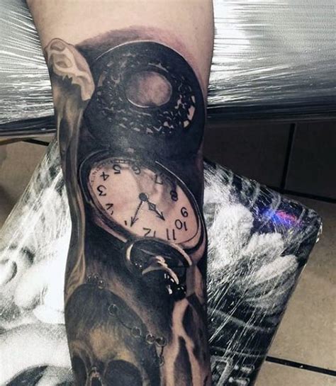 Top 80 Most Symbolic Clock Tattoos 2020 Inspiration Guide