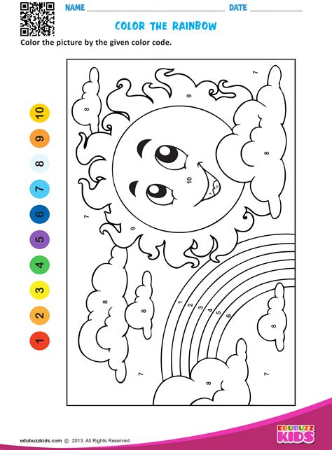 Color Coded Coloring Pages For Kids With Color Names Smart Kiddy