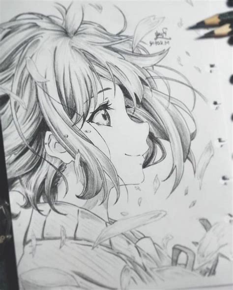 Pencil Sketch Black White How To Draw Anime Characters Anime Drawings