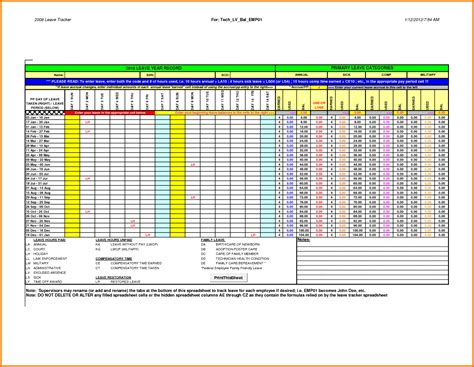 Employee Attendance Tracker Excel Template Free Samples Examples