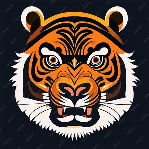 Premium Vector Tiger Face Tattoo With Indigenous Flair