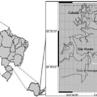 Mapa Da Am Rica Do Sul E Do Brasil Indicando A Localiza O Da Baixada Download Scientific