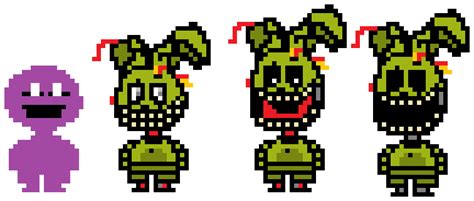 Purple Guy And Springtrap As Chara And True Chara Fnaftale Sprites