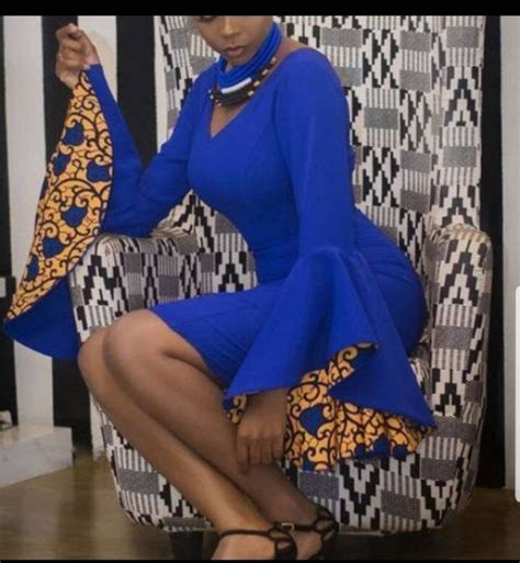 blue african print midi dressdashiki dressankara women etsy