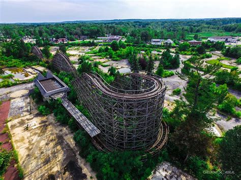 The Ruined Big Dipper Roller Coaster At Geauga Lake Amusement Park In