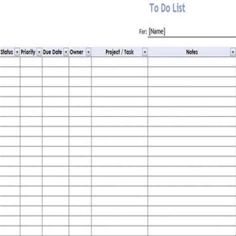 Weekly Task List Template Excel Task List Templates