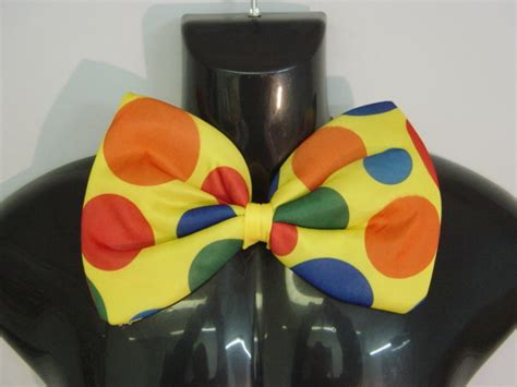 Clown Yellow Spotted Bowtie Bow Tie Abracadabra Fancy Dress