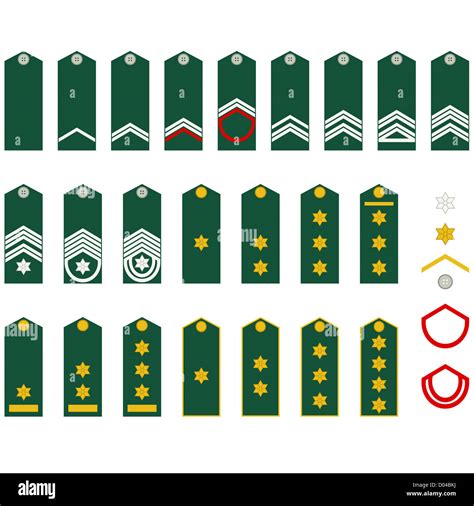 Epaulets Military Ranks Insignia Illustration Hi Res Stock Photography