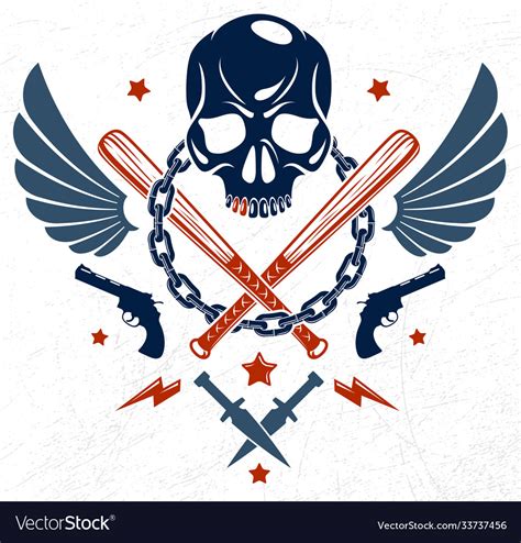 Gang Brutal Criminal Emblem Or Logo Royalty Free Vector