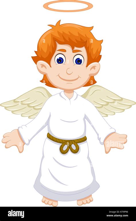 Cute Angel Cartoon Flying Stock Photo Alamy