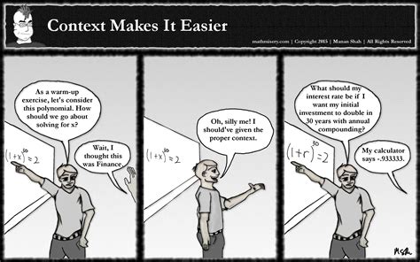 Comic 35 — Context Makes It Easier Math Misery