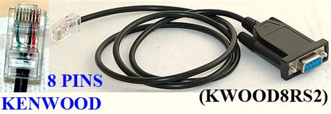 1x Kwood8rs2 Kenwood Programming Cable Rs232 For Tkr 850
