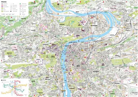 Prague Tourist Map Pertaining To Prague City Map Printable Printable Maps