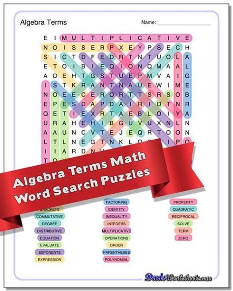 Use These Math Word Search Puzzles To Introduce Vocabulary And Terms To