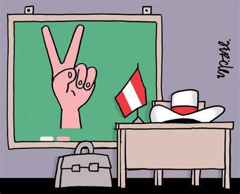 Rural Teacher Virtual Winner In Peruvian Elections Cartoon Movement