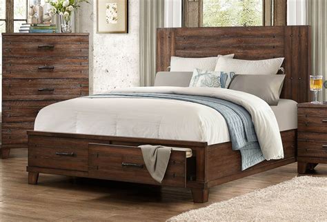 Brazoria Natural Wood Queen Platform Storage Bed From Homelegance 1877 1 Coleman Furniture