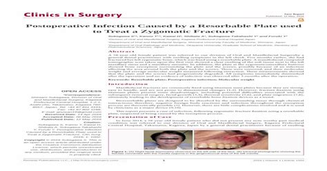 Postoperative Infection Caused By A Resorbable Replace Titanium
