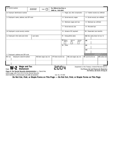 2004 W2 Fill Out And Sign Online Dochub