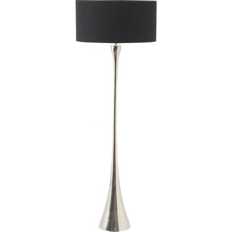 Buy Tall Sleek Nickel Floor Lamp With Black Shade From Fusion Living