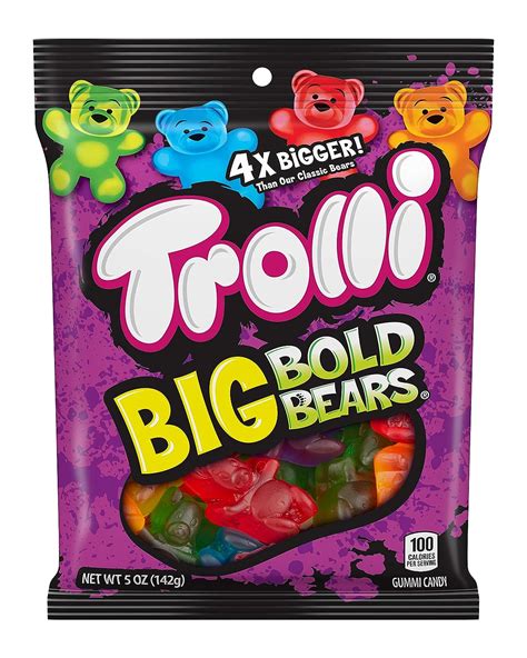 Trolli Big Bold Bears Gummy Candy 5 Ounce Pack Of 12