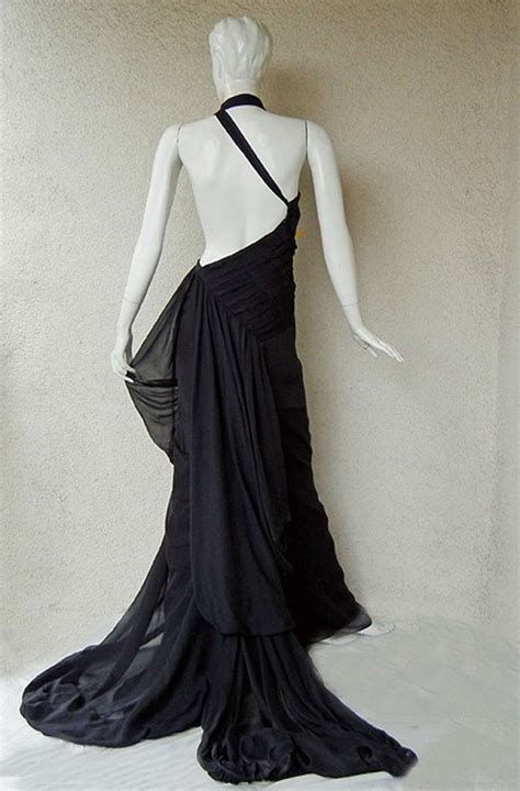 Ungaro 30s Inspired Black Beauty Gown Evening Dresses Vintage