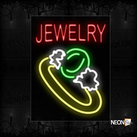 Jewelry With Ring Logo Neon Sign