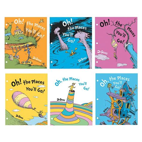 Dr Seuss Oh The Places Youll Go Folder Stationery 6 Pieces