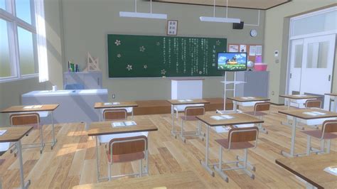 100 Authentic Japanese Classroom 3d Model By Papigiulio 88533ec