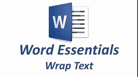 Word Essentials Wrap Text Youtube