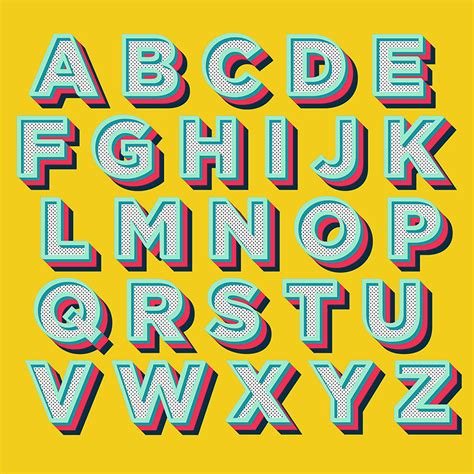 Colorful Retro Typography Design 530844 Vector Art At Vecteezy