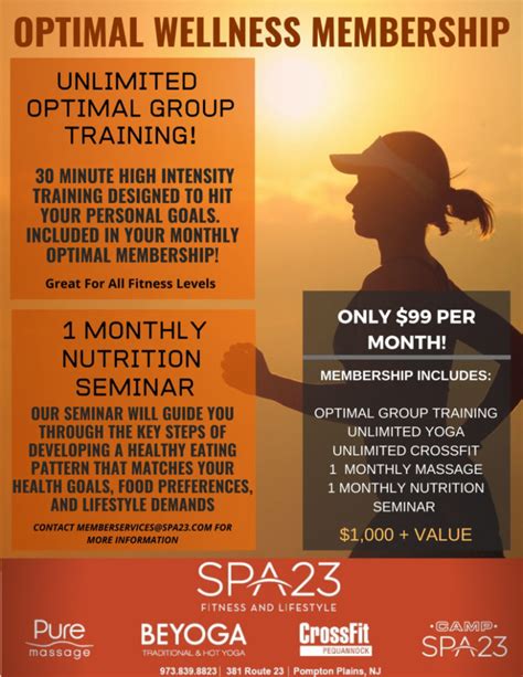Optimal Wellness Membership Spa 23 Fitness And Lifestylespa 23