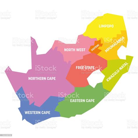 South Africa Map Of Provinces Stock Illustration Download Image Now