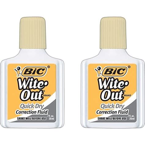 Bic® Wite Out® Brand Correction Fluids Quick Dry Buff 2pack At Staples