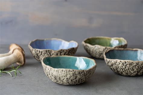 Set Of 6 Ceramic Bowls Handmade Pottery Soup Bowls Rustic Etsy