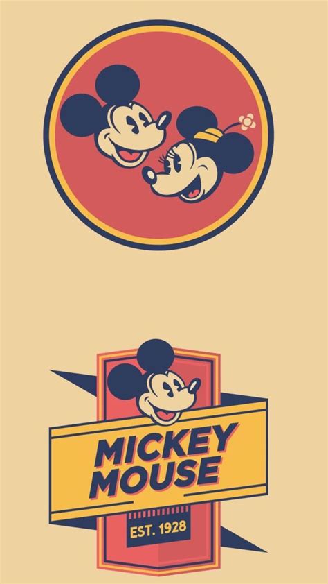 Vintage Mickey And Minnie Mouse Wallpaper